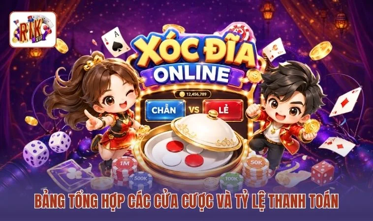 Bảng tổng hợp các cửa cược và tỷ lệ thanh toán