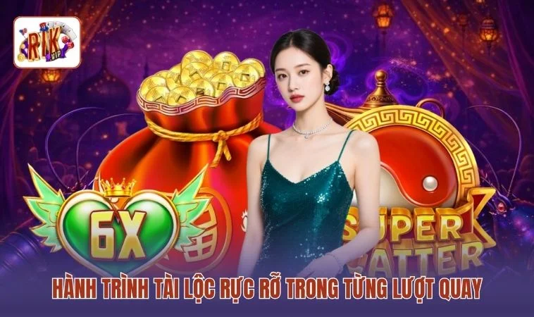 Mèo Chiêu Tài RIKVIP - Vòng Quay May Mắn Đón Lộc Vàng 2026 2 Hành trình tài lộc rực rỡ trong từng lượt quay