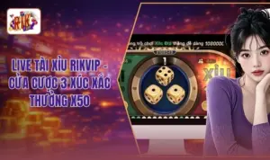 Live Tài Xỉu RIKVIP - Cửa Cược 3 Xúc Xắc Thưởng X50