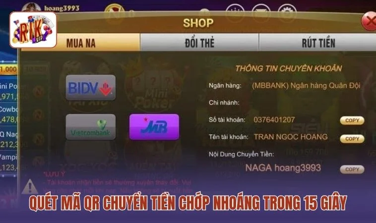 Quét mã QR chuyển tiền chớp nhoáng trong 15 giây
